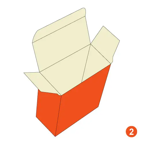 1 PIECE FRONT FOLD TUCK TOP.