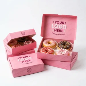 Custom Pink Donut Boxes
